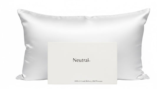 100% Mulberry Silk Pillowcase – Standard (White)
